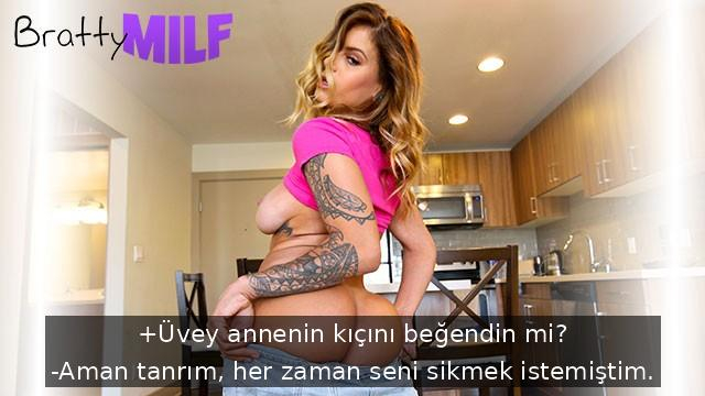 Gözü Sürekli Dışarda Olan Fahişe Üvey Oğluna Yakalanınca Onunla da Sikişip Suça Ortak Etti